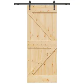 vidaXL Narvik rechts 80 x 210 cm Braun/Schwarz