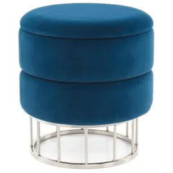 HOCKER Hocker in Blau mit Stauraum