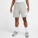 Nike Herren in dark grey heather-light smoke grey-white, Größe S grau DK grau heat), Obermaterial: 58% Baumwolle, 23% Viskose, 19% Polyester, Hosen Shorts, aus French Terry, mit Kordelverschluss, lässiger Schnitt