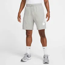 Nike Herren in dark grey heather-light smoke grey-white, Größe S grau DK grau heat), Obermaterial: 58% Baumwolle, 23% Viskose, 19% Polyester, Hosen Shorts, aus French Terry, mit Kordelverschluss, lässiger Schnitt