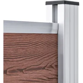 vidaXL Zaunelement Set WPC 872x146 cm Braun