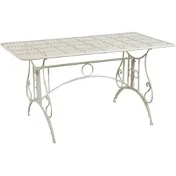 BISCOTTINI INTERNATIONAL ART TRADING BISCOTTINI Gartentische 150x80x77 cm - Rechteckiger, zerlegbarer Tisch - Gartentisch - Schmiedeeiserner Tisch mit Antik-Finish