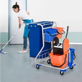 Homcom Putzwagen mit 4 Fahreimern