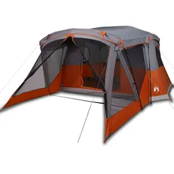 vidaXL Campingzelt mit Vorzelt 4 Personen Orange Wasserdicht