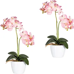 Kunstpflanze CREATIV GREEN "Phalaenopsis", rosa, B:11cm H:50cm T:11cm Ø:11cm, Polyester, Kunststoff, Kunstpflanzen