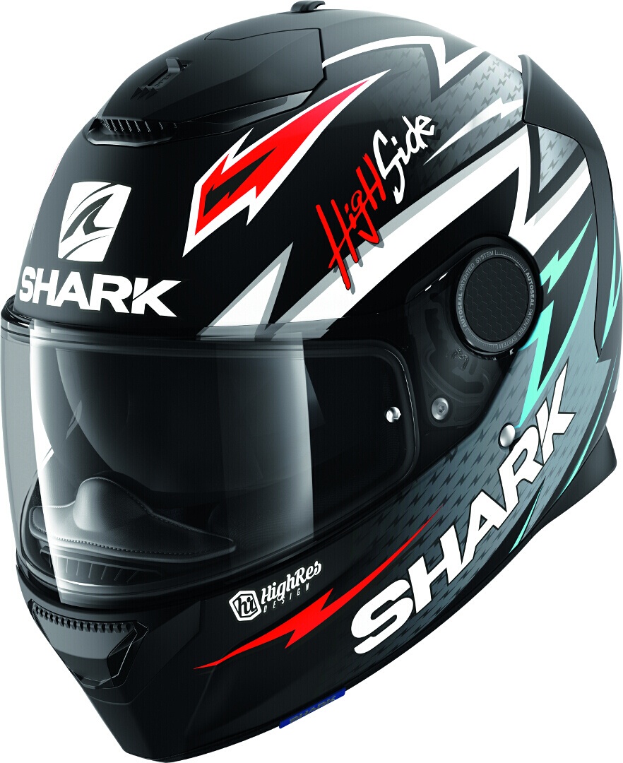 Shark Spartan Adrian Parassol Mat Helm, zwart-rood-zilver, XS Voorman