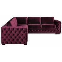 JVmoebel Ecksofa, Burgund Ecksofa Chesterfield Samt Stoff Möbel Neu Wohnzimmer lila