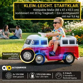 ACTIONBIKES MOTORS VW T1 Camper Bus Kinder Elektroauto Rot