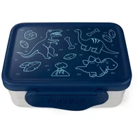 Ergobag Edelstahl-Brotdose Blau Dinosaurier