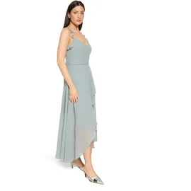 Vera Mont Abendkleid Wickel-Design Smoky Salvia 36