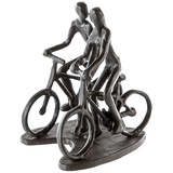 Casablanca modernes Design Casablanca - Design Deko Skulptur aus Eisen Figur Rad Tour - Höhe 13 cm - Fahrradtour - Paar - Geschenk für Beste Freundin - Ehefrau