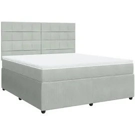vidaXL Boxspringbett 180 x 200 cm Hellgrau