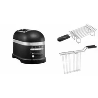 KitchenAid Paket 1, Toaster + Brötchenaufsatz Artisan 5KMT2204 Schwarz