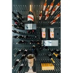 VintageView Vino Flaschenhalter Metallschienen für 1 Flasche Mattschwarz ()