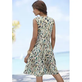 LASCANA Druckkleid Sommerkleid Beige 38