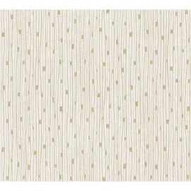 A.S. Création Vliestapete Linien Creme Gold