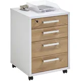 FMD CALVIA Rollcontainer 48 x 49,5 x 65,5 cm weiß