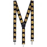 Dollar Hosenträger, Kostümzubehör, Karneval, Fasching, Schwarz