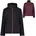 Damen Jacke Jacket Zip Hood Detachble Antracite-Burgundy 38 38