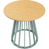 [en.casa] Esstisch Lensuu 76x Ø80 cm Pastellgrün/Eiche