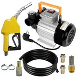 AMUR DIESELPUMPE HEIZÖLPUMPE ÖLPUMPE Biodiesel SELBSTANSAUGEND Diesel Set Standard-4 ELEKTRISCHE 230V DIESELPUMPE Leistungsstarker Motor KOMPLETTES Set mit Automatik-Zapfpistole und Gummi-Schlauch