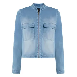 Zero Jeansjacke mit Reißverschluss in Blue Denim | 40