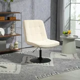 Svita HENRY Loungestuhl Cocktailsessel Drehfuß Loungesessel Cordbezug Beige