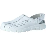 Abeba Clog 7310, OB FO EA SRC, weiß, Gr. 42