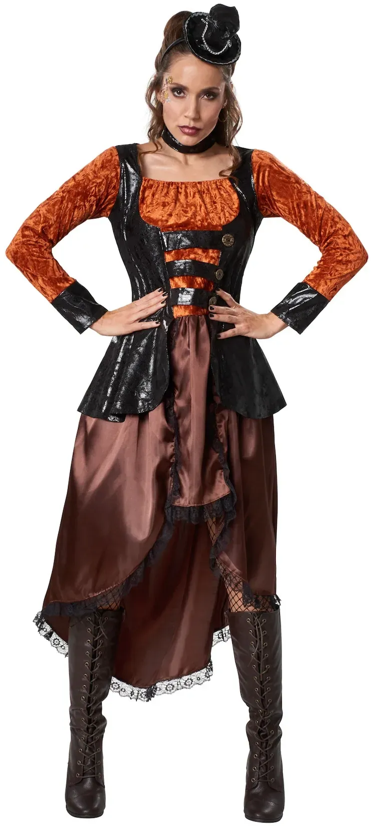 tectake® Frauenkostüm Steampunk Prinzessin