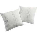 ADAM Audio Adam Dekokissen Kissenhülle Wave, aus Bio-Baumwolle, Kissenhülle ohne Füllung, 1 Stück beige|grau 40 cm x 40 cm