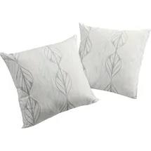 ADAM Audio Adam Dekokissen Kissenhülle Wave, aus Bio-Baumwolle, Kissenhülle ohne Füllung, 1 Stück beige|grau 40 cm x 40 cm