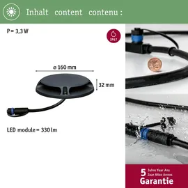 Paulmann Wegeleuchte Aluminium 3,2 cm 2er Set anthrazit