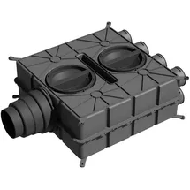 WOLF-Garten Wolf Luftverteiler DN 125- 180 8 Stutzen DN75 mit 4 Verschlusskappen