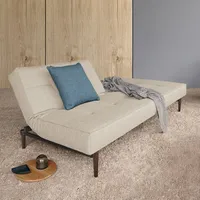 Innovation Living Schlafsofa Splitback Styletto dunkel Stoff Off White