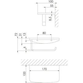 Steinberg 450 Papierrollenhalter, 450 2820,