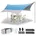 luxuskollektion Tarp 3 x 3 Blau/Grau