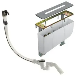 Keuco Montageblock für 3-Loch Wannenrandarmaturen 51130000075, Montagezubehör, chrom