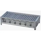 Grill Gasgrill Edelstahl 6 flammig mit Edelstahl Rost zerlegbar 114 x 53 x 27 cm