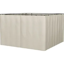 Outsunny Seitenwände für 3x4 m Pavillon 4 Stück Beige 3 x 4 m