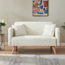 [en.casa] Couch Cord 2-Sitzer Beige