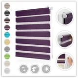 Lichtblick Duo Rollo / Doppelrollo Klemmfix 50 x 150 cm brombeer