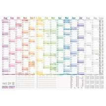 Häfft Wandkalender Rainbow 26/27 Weiß