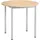 Sodematub Mehrzwecktisch ahorn, alu rund, Vierkantrohr alu, 80,0 x 80,0 x 74,0 cm