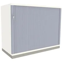 FM Büromöbel Rollladenschrank Kunststoff 100 cm weiß 1 Fachboden