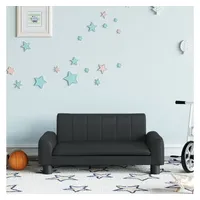 vidaXL Kindersofa, Kindersofa Schwarz 70x45x30 cm Kunstleder
