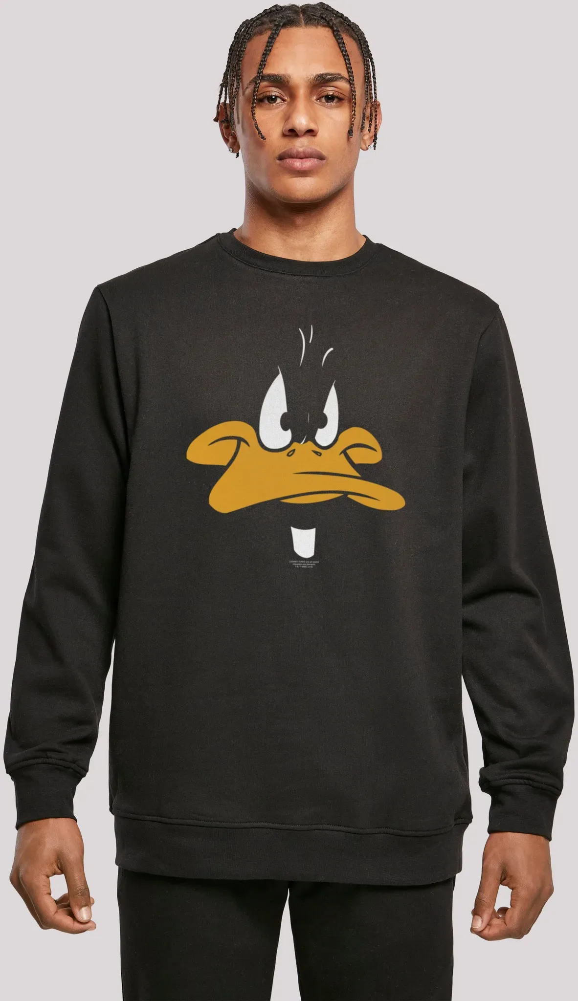 Kapuzenpullover F4NT4STIC "Looney Tunes Daffy Duck Big Face" Gr. 3XL, schwarz Herren Pullover Kapuzenpullover Print