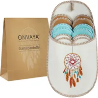 ONVAYA ONVAYA® ABS Gästepantoffel | Traumfänger | 6er Set | Antirutsch Sohle | Hausschuhe | Filzpantoffel | Gr. 36-45 Gästehausschuhe