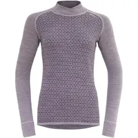 Devold Kvitegga Merino 230 Cross Neck - Orchid M