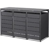 ML-Design Mülltonnenbox 196 x 80 x 120 cm anthrazit