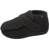 ZHENSI Diabetikerschuhe Herren, Verstellbare Extra Breite Schuhe Warme Hausschuhe Für Geschwollene Füße Weiche Unterseite rutschfest,Schwarz,47 EU - 47 EU